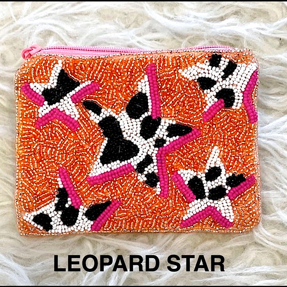🆕🌿🩷LEOPARD STAR Majestic Small Beaded Bag